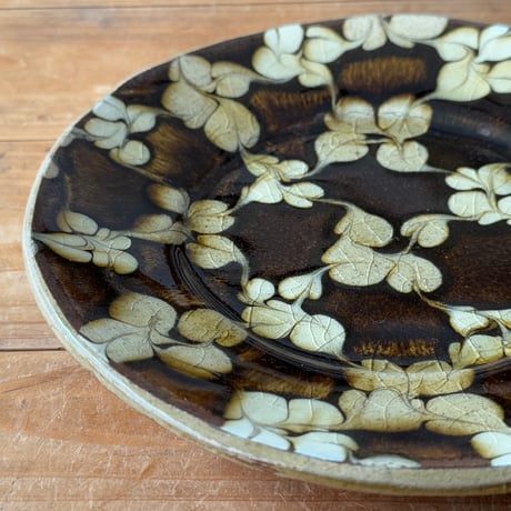 柳瀬俊一郎　デルフト皿（L）菱 34A1（直径約20.5cm)