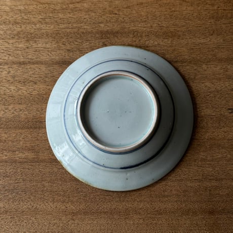 砥部焼 中田窯　6寸リム皿 N3B (直径約19cm)