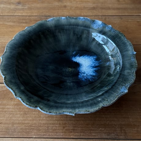 村澤陶苑 村澤享　稜花皿 1A (直径約23cm)