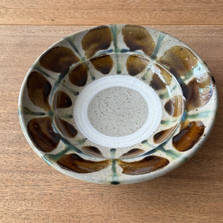 キマノ陶器　8寸皿 キ6F（直径約24cm)