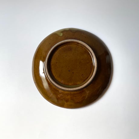 笠原良子　５寸飴釉花文皿 D