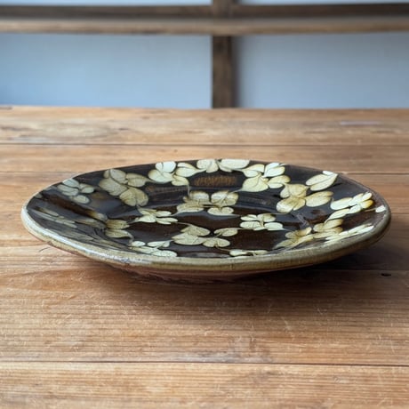 柳瀬俊一郎　デルフト皿（L）菱 34A1（直径約20.5cm)