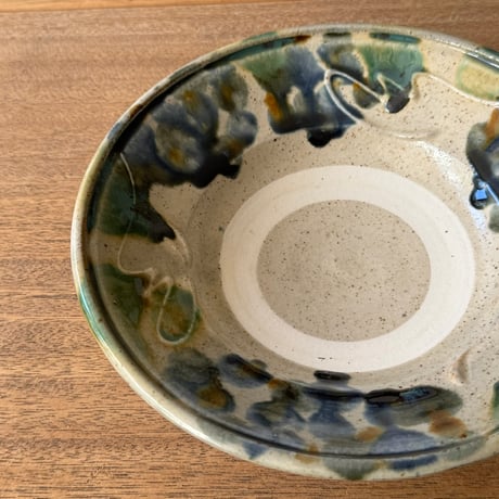 キマノ陶器　7寸深皿 キ10G（直径約21cm)