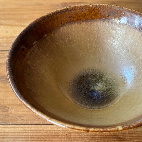 村澤陶苑　飴釉重掛鉢 F (直径約14.5cm)