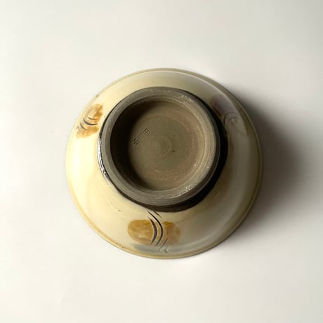 小鹿田焼 黒木昌伸窯　４寸飯碗　二彩　I