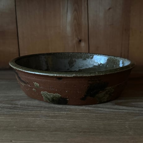 三名窯 松形恭知　楕円鉢 9A （約22.5×20.5m）
