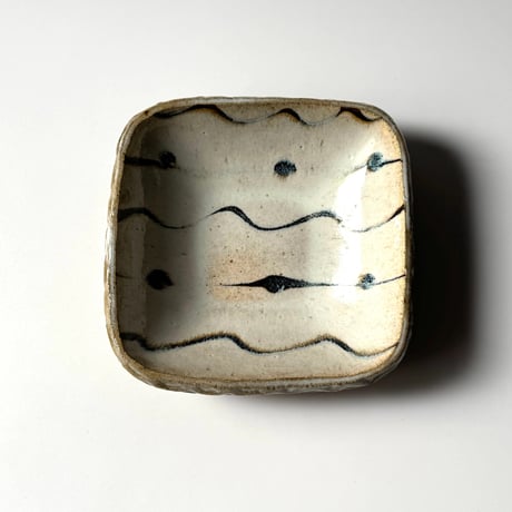 柳瀬俊一郎　四方皿 A (約13.5×13.5cm)