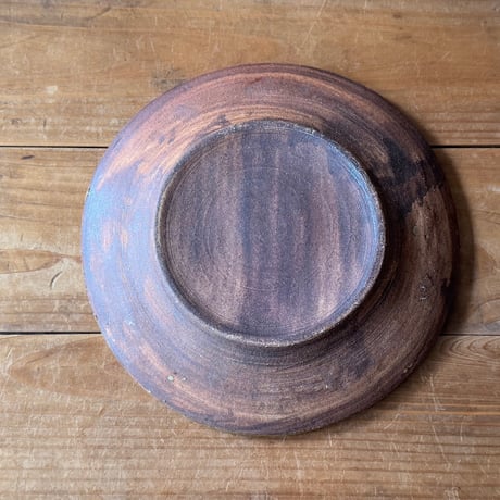 柳瀬俊一郎　デルフト皿（L）波・フェザー 34E1（直径約20.5cm)
