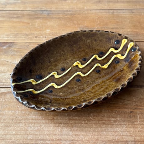 宮野 さとみ　オーバル皿 小 ハ (約19.5×14.5cm)
