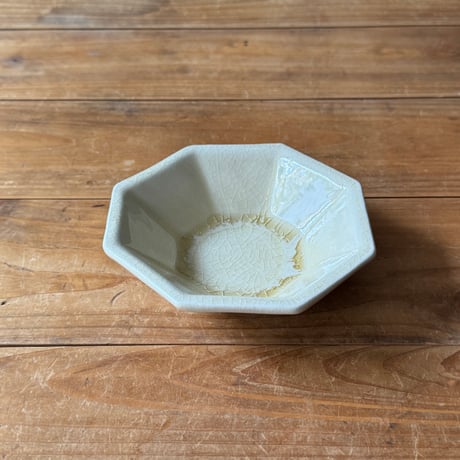 星の宮製陶 高橋あい　八角皿 酸化 灰 E  (直径約12cm)