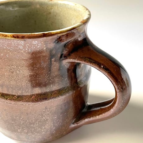 かじや窯　たる型マグカップ 茶 O