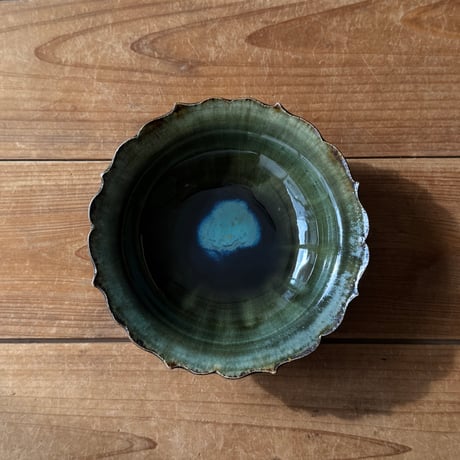 村澤陶苑 村澤享　稜花皿 8B (直径約14.5cm)