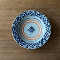 砥部焼 中田窯　6寸リム皿 N3A (直径約19cm)