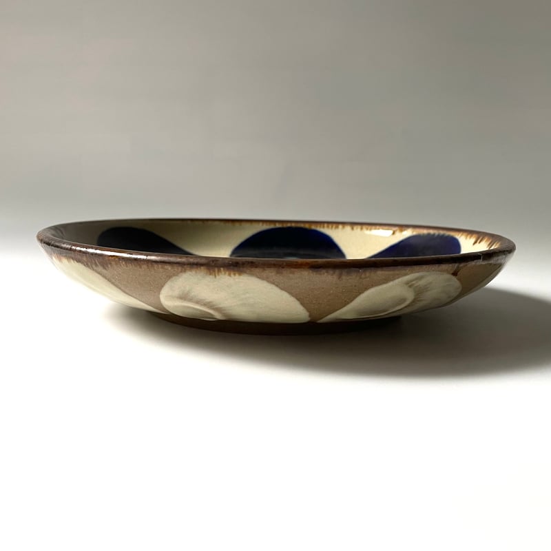エドメ陶房 7寸皿 青丸紋 B | kogeiseikatsu.shop