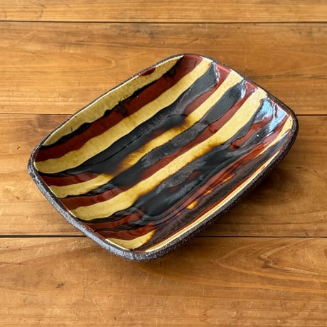 紀窯　中川紀夫　長方鉢(小）（約16.5×12.5cm) B