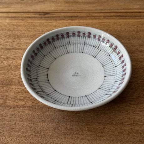 陶彩窯　６寸深皿 古砥部花垣文  と10A（直径約18cm）