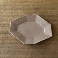 宮内太志　  変わり八角皿 M5（約18.5×13.5cm)