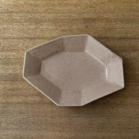 宮内太志　  変わり八角皿 M5（約18.5×13.5cm)