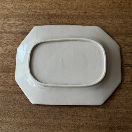 宮内太志　  すみ切り長方皿 M1B（約21.5×16cm)