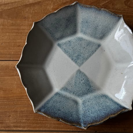 村澤陶苑 村澤享　稜花八角皿 15A (直径約18cm)