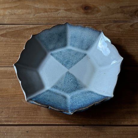 村澤陶苑 村澤享　稜花八角皿 15A (直径約18cm)