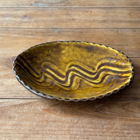 宮野 さとみ　オーバル皿 小 ト (約19.5×14.5cm)