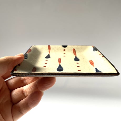 一翠窯　正方皿 小  D