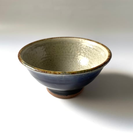 かじや窯　飯碗 大 瑠璃・幕掛 F