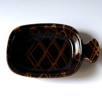 柳瀬俊一郎　片耳グラタン皿 クロス 飴 U