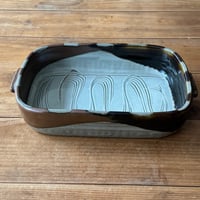 セレン のあ　ハチワレグラタン皿 （約23×16cｍ）