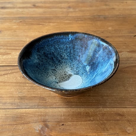 村澤陶苑　藁灰釉鉢 B (直径約14.5cm)