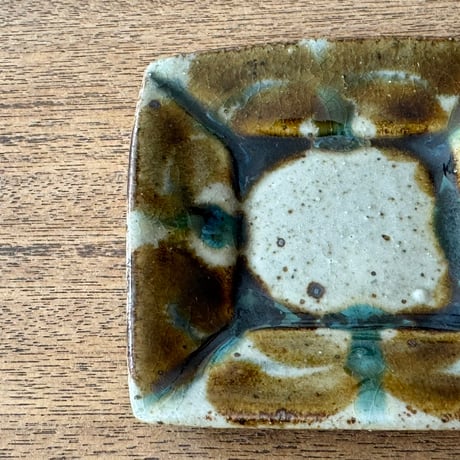 キマノ陶器　角皿（ミニ） キ23C（約9×9cm)