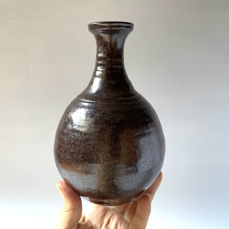 野はら屋 佐々木かおり　花瓶 黒