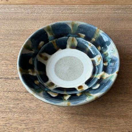 キマノ陶器　6寸皿 キ4D（直径約18cm)