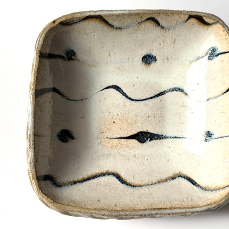 柳瀬俊一郎　四方皿 A (約13.5×13.5cm)
