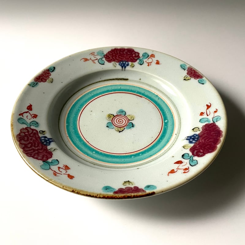 砥部焼中田窯7寸リム皿2枚セット