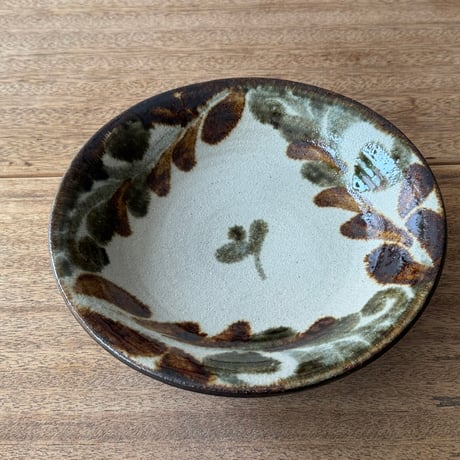 榮一工房　8寸皿  蛇の目なし エ8B（直径約24.5cm）