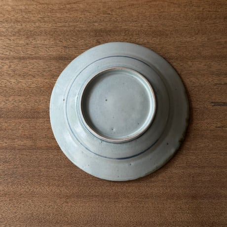 砥部焼 中田窯　6寸リム皿 N3C (直径約19cm)