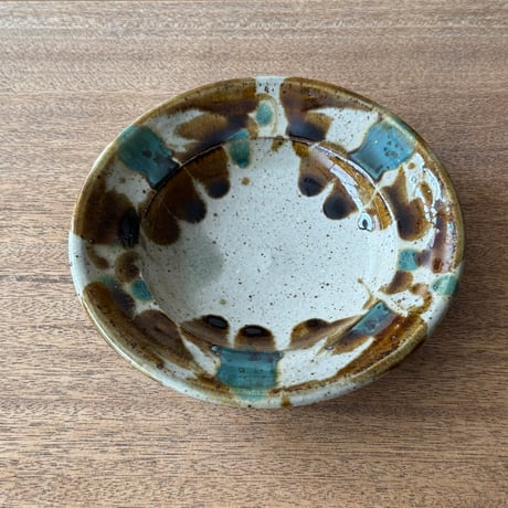 キマノ陶器　6寸皿 キ4I（直径約18cm)