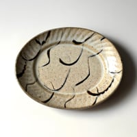 柳瀬俊一郎　縁波オーバル皿 ぐる 波 B (約19×15cm)