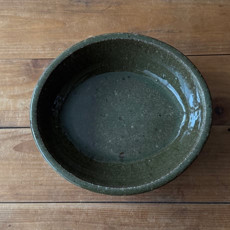 三名窯 松形恭知　楕円鉢 9A （約22.5×20.5m）