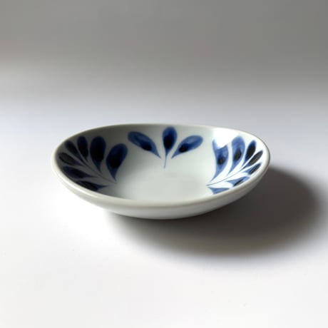 陶房遊　ミニボウル ブルーリーフ A