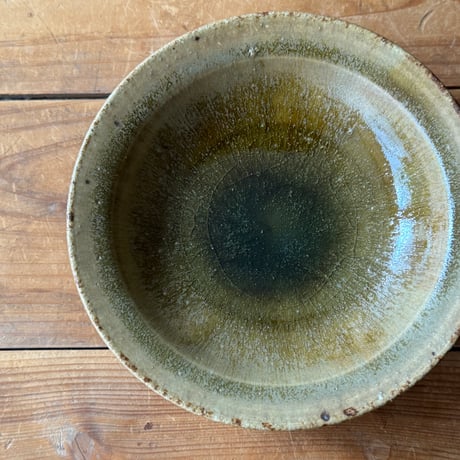 村澤陶苑　飴釉重掛皿 B (直径約15cm)