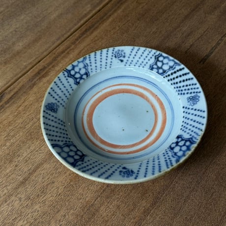 砥部焼 中田窯　6寸リム皿 N3B (直径約19cm)