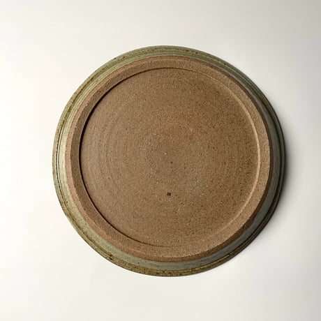 かじや窯　6寸平皿 灰 D
