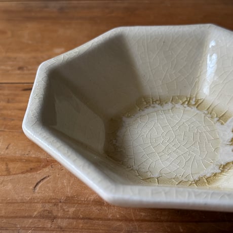 星の宮製陶 高橋あい　八角皿 酸化 灰 E  (直径約12cm)