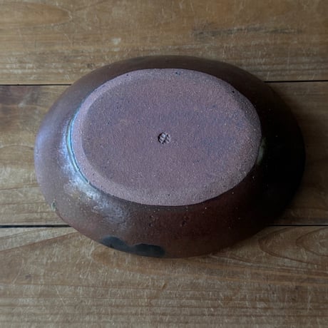 三名窯 松形恭知　楕円鉢 7M (約18.5×14.5cm)※M