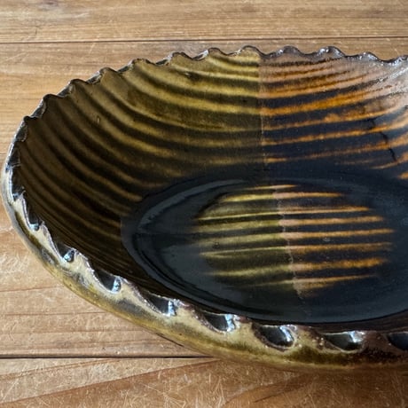 三名窯 松形恭知　楕円鉢 7F (約18.5×14.5cm)