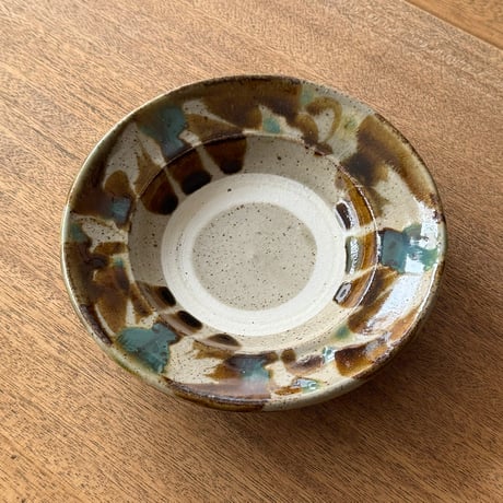 キマノ陶器　6寸皿 キ4H（直径約18cm)