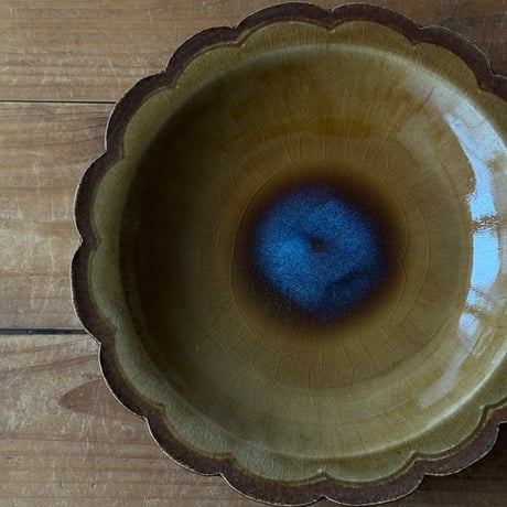 村澤陶苑 村澤享　花形皿 18A (直径約21.5cm)